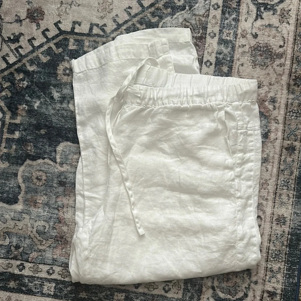 J.Jill White Linen Pants - Picture 2 of 5